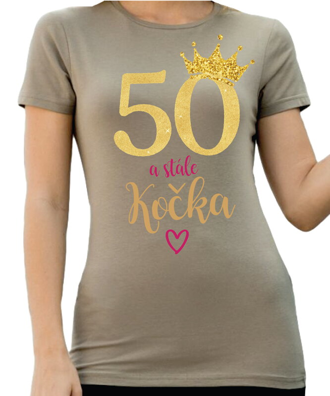 Narozeninové tričko - 50 a stále kočka Narozeninové tričko - 50 a stále kočka
