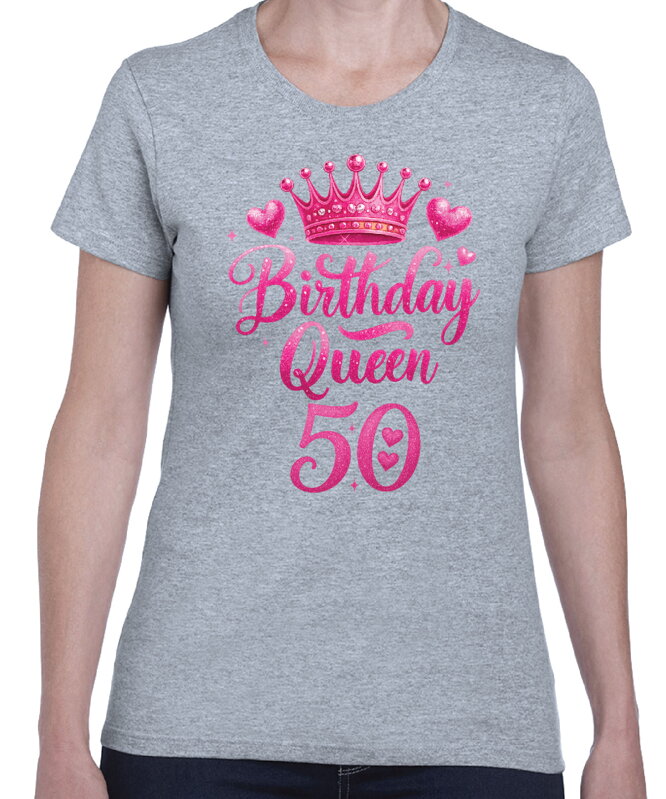 Narozeninové tričko - Birthday Queen 50 Narozeninové tričko - Birthday Queen 50