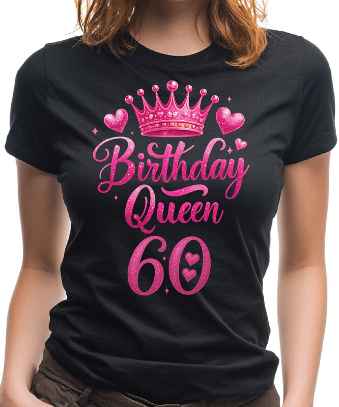 Narozeninové tričko - Birthday Queen 60 Narozeninové tričko - Birthday Queen 60