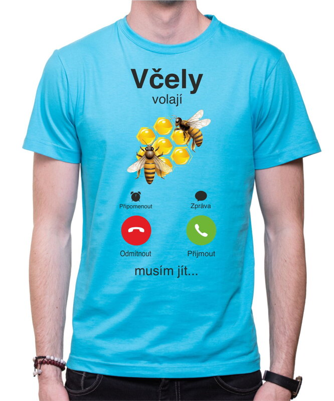 Včelářské tričko - Včely volají, musím jít... Phone