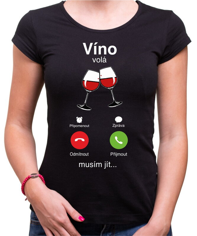 Vinařské tričko - Víno volá Phone