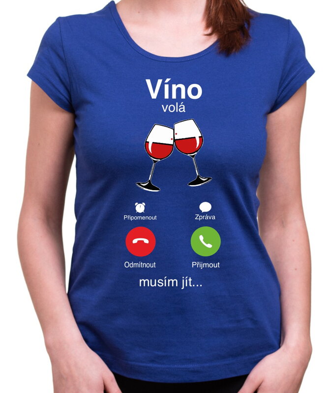 Vinařské tričko - Víno volá Phone