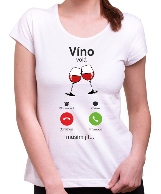 Vinařské tričko - Víno volá Phone