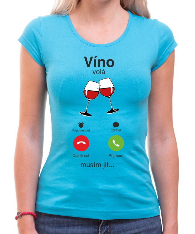 Vinařské tričko - Víno volá Phone