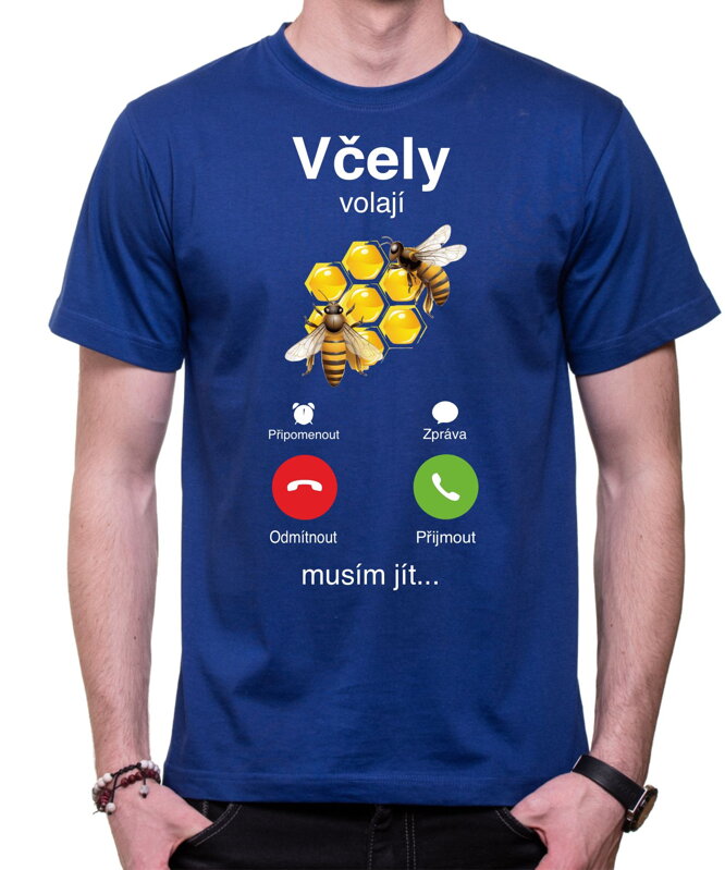 Včelářské tričko - Včely volají, musím jít... Phone