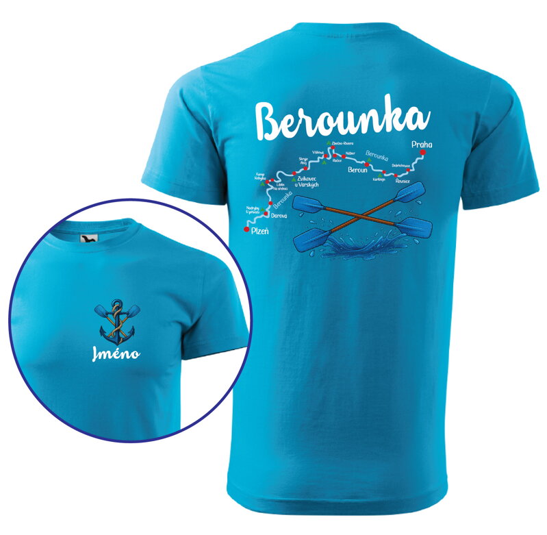 Vodácke tričko - Splavy řek - Berounka Vodácke tričko - Splavy řek - Berounka