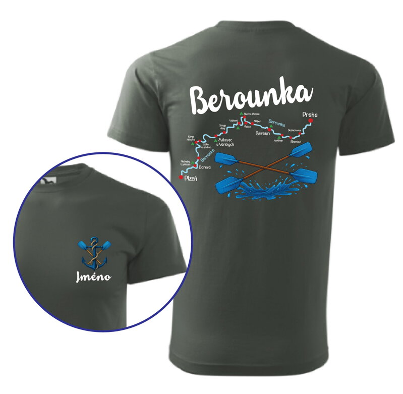 Vodácke tričko - Splavy řek - Berounka