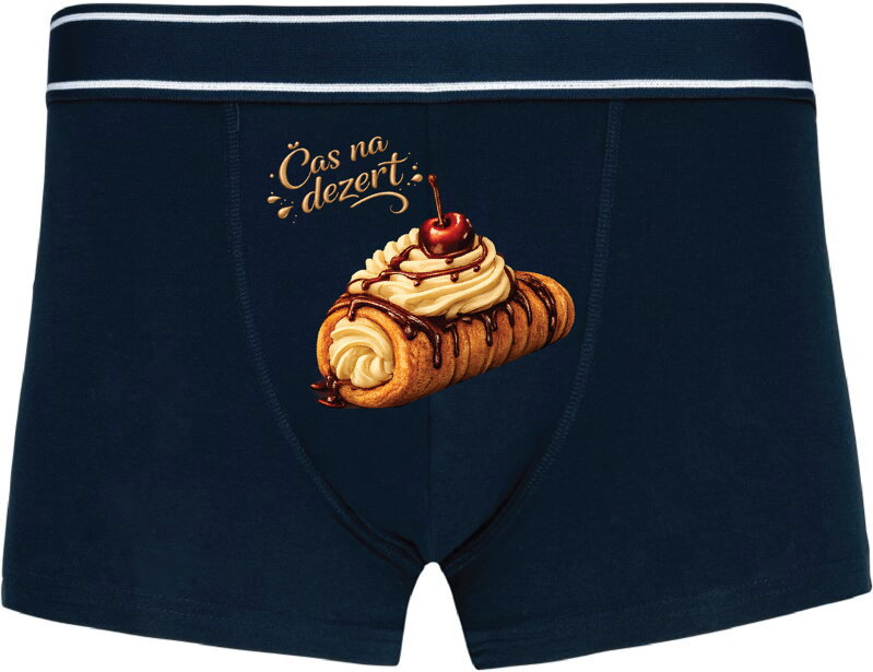 Pánské boxerky s vtipným potiskem - Čas na dezert
