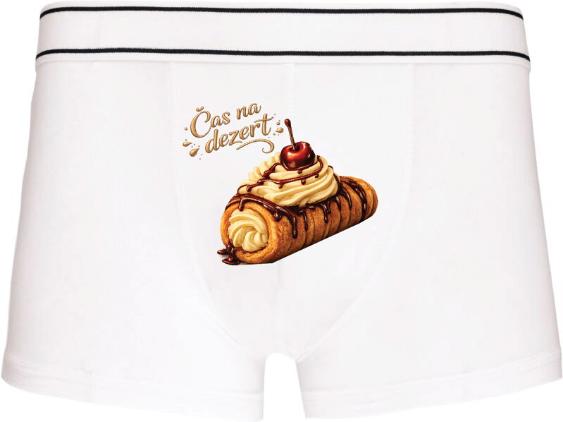 Pánské boxerky s vtipným potiskem - Čas na dezert