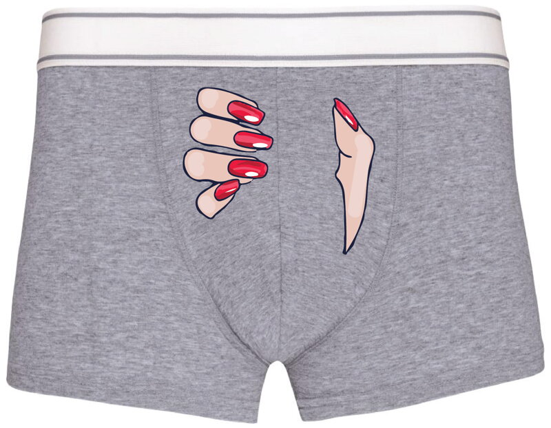 Pánské boxerky s vtipným potiskem - Ruka