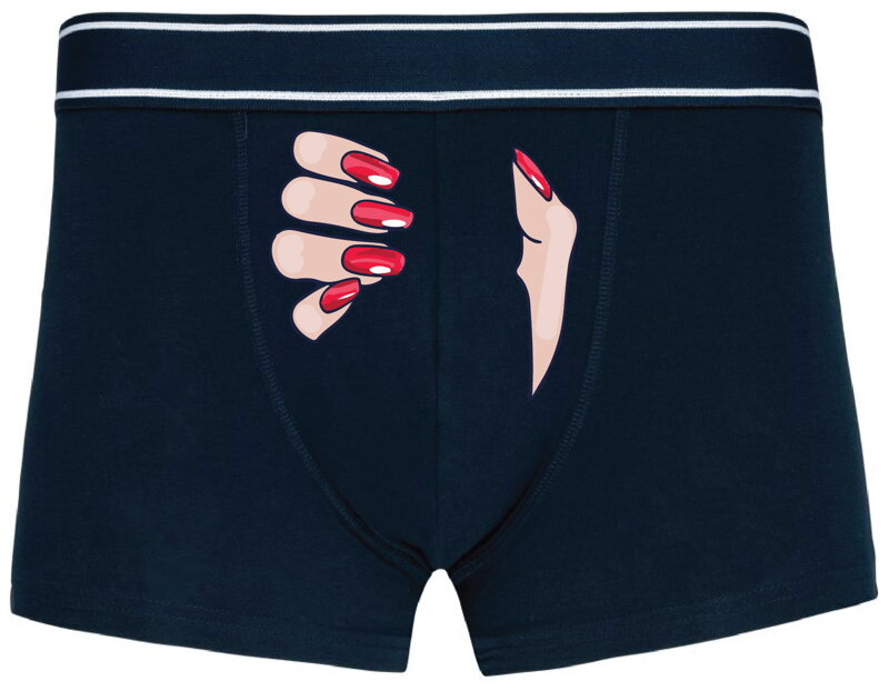 Pánské boxerky s vtipným potiskem - Ruka
