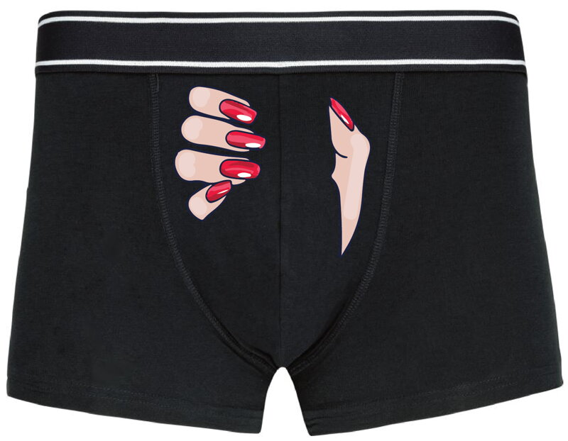 Pánské boxerky s vtipným potiskem - Ruka