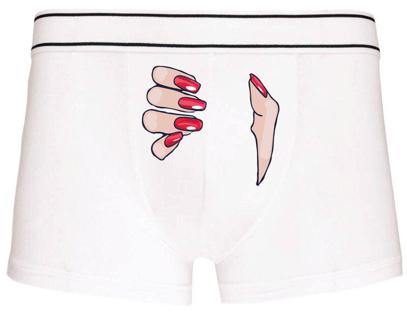 Pánské boxerky s vtipným potiskem - Ruka