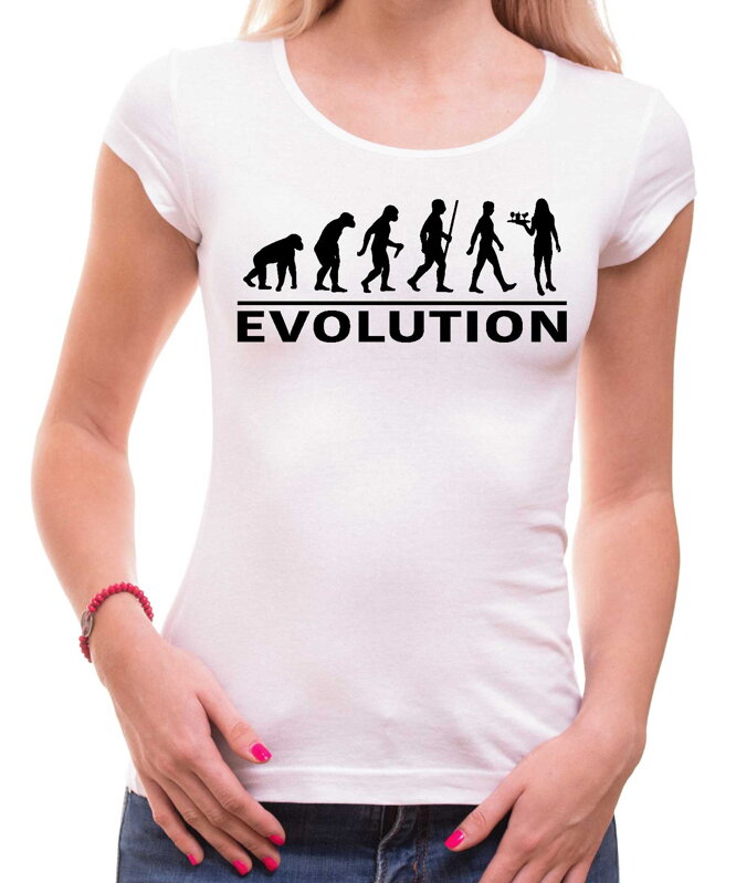 Tričko - Evoluce Číšník Tričko - Evoluce Číšník