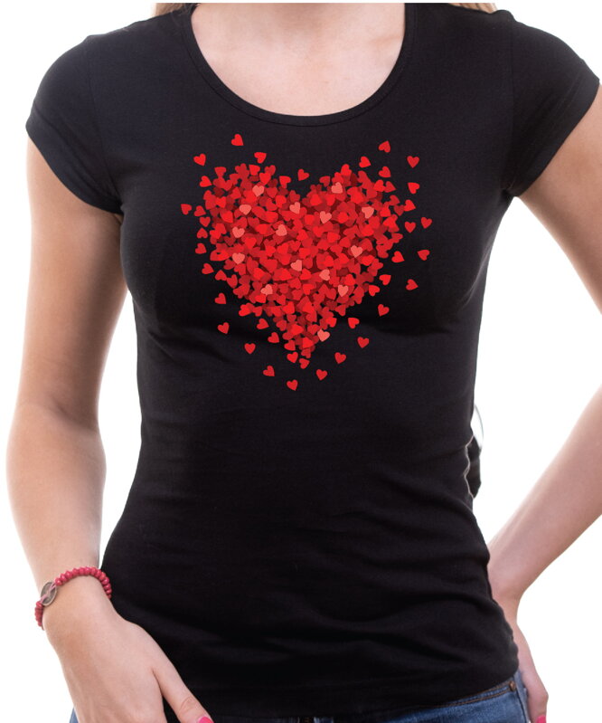 Tričko - Červené srdíčko