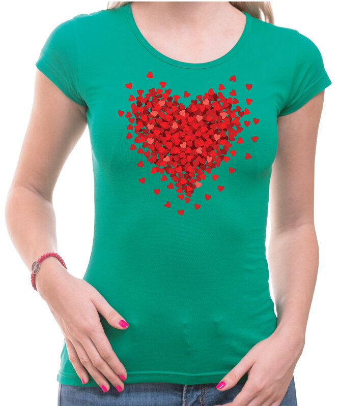 Tričko - Červené srdíčko