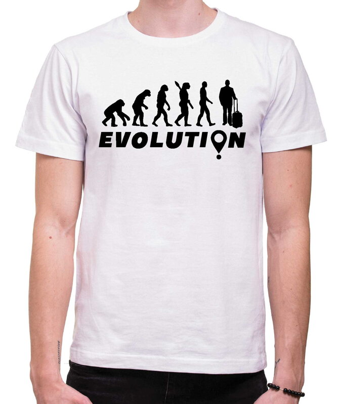 Tričko - Evoluce cestování Tričko - Evoluce cestování