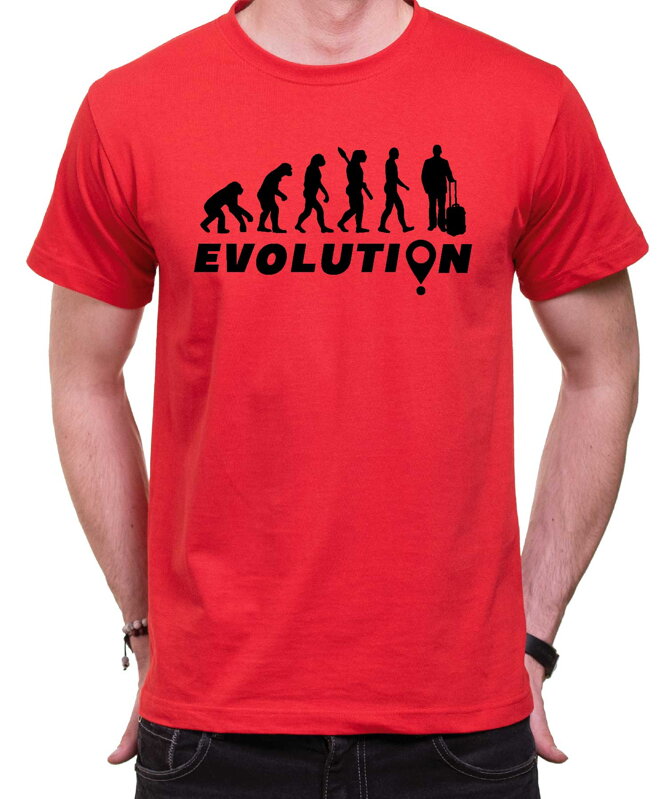 Tričko - Evoluce cestování Tričko - Evoluce cestování