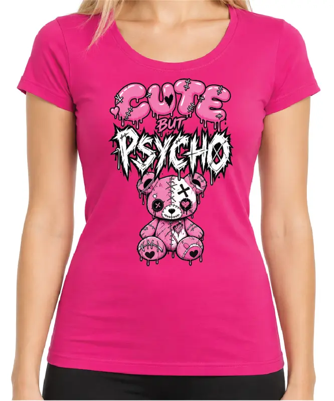Dámske pivní tričko - CUTE but PSYCHO