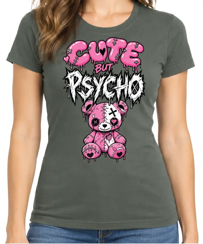 Dámske pivní tričko - CUTE but PSYCHO