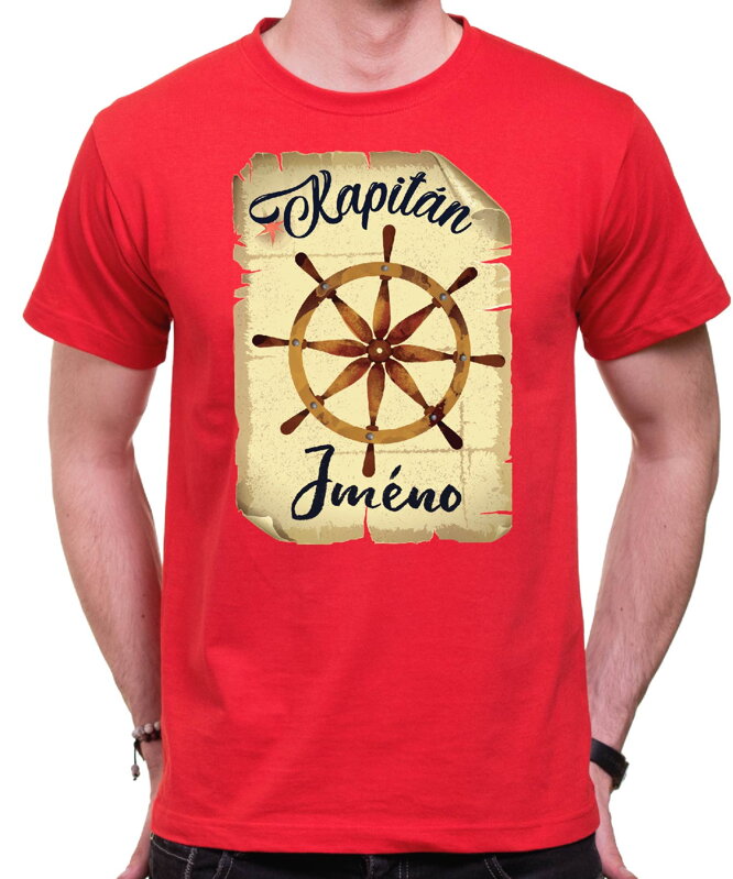 Vodácke tričko - Papyrus - Kapitán (tvé jméno) Vodácke tričko - Papyrus - Kapitán (tvé jméno)