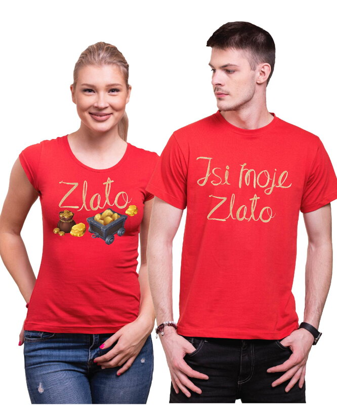 Partnerská trička - Jsi moje zlato 2ks