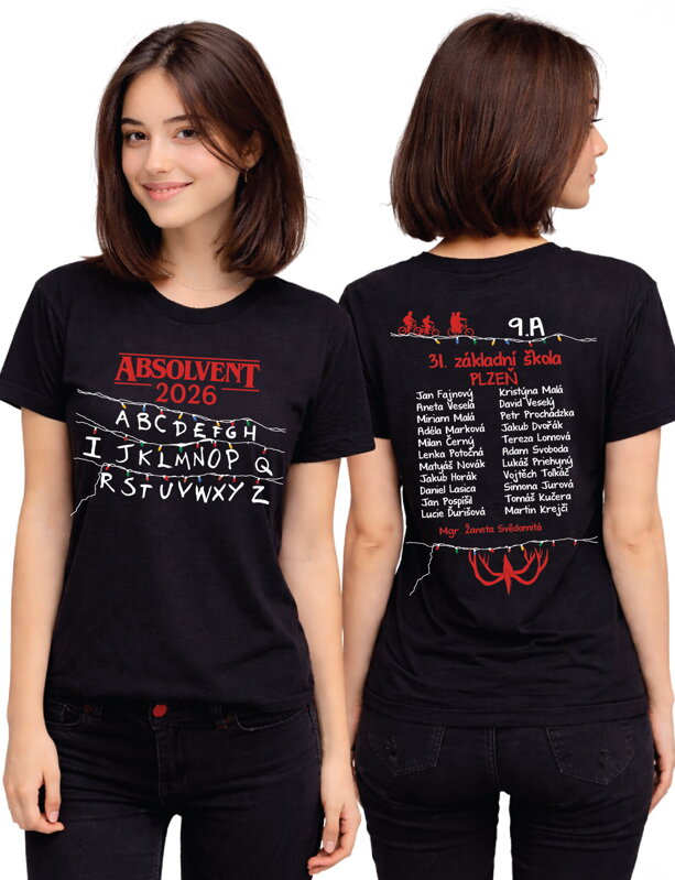 Absolventské tričko- Svetlá STRANGER THINGS
