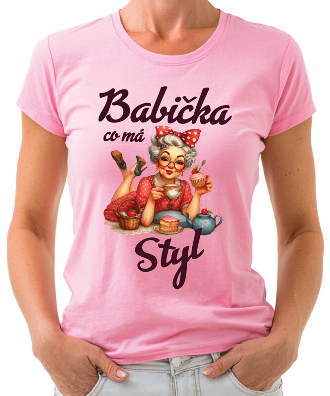 Dámske tričko - Babička co má styl