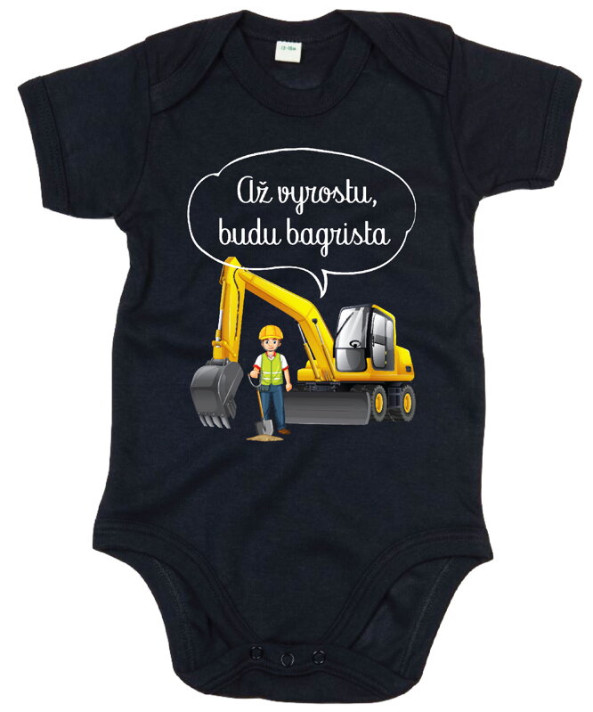 Dětské body - Až vyrostu, budu bagrista Dětské body - Až vyrostu, budu bagrista