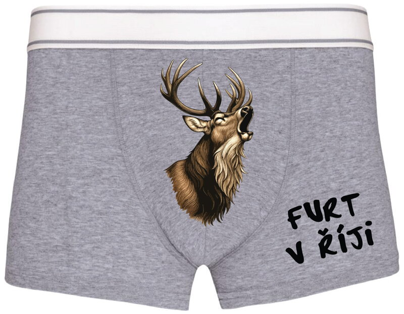 Pánské boxerky s vtipným potiskem - Furt v říji
