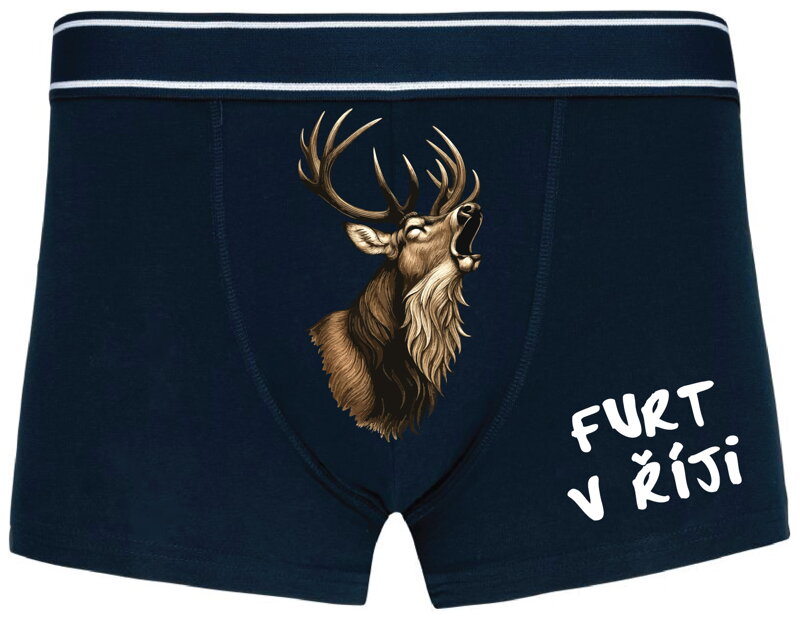 Pánské boxerky s vtipným potiskem - Furt v říji