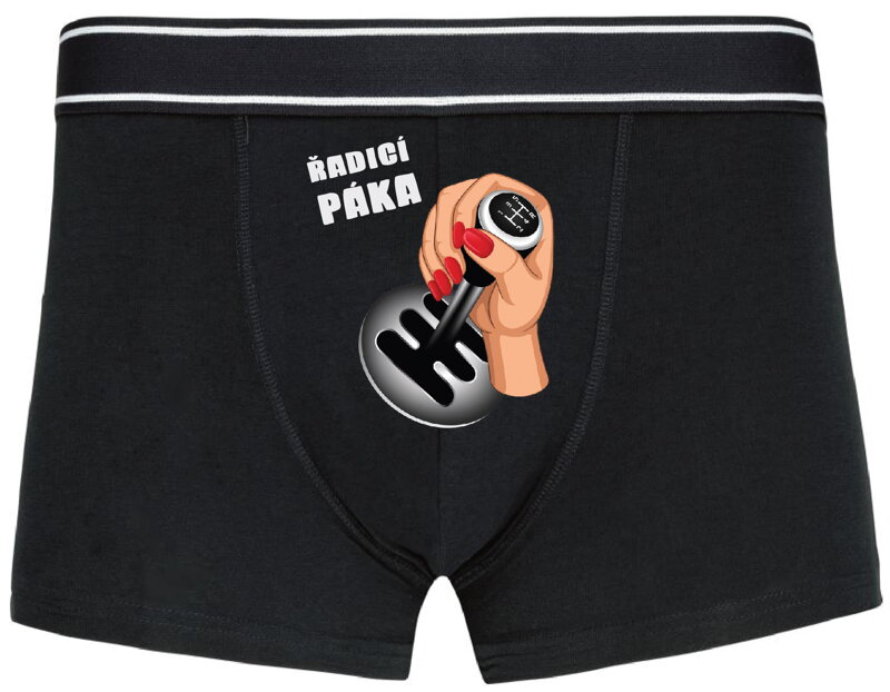 Pánské boxerky s vtipným potiskem - Řadicí páka