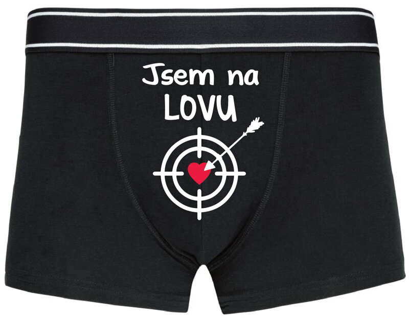Pánské boxerky s vtipným potiskem - Jsem na LOVU