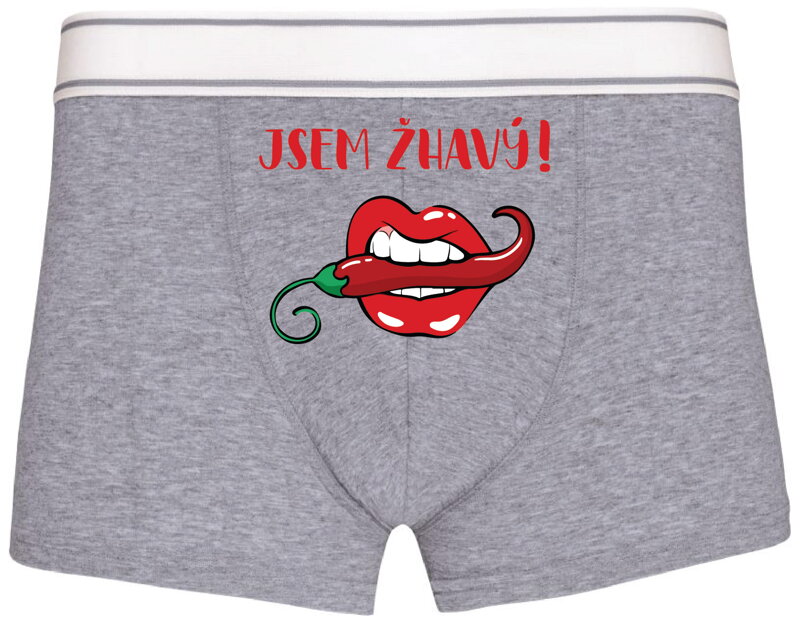 Pánské boxerky s vtipným potiskem - Jsem žhavý!