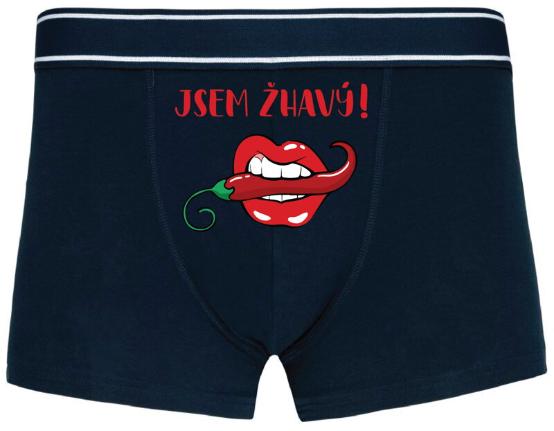 Pánské boxerky s vtipným potiskem - Jsem žhavý!