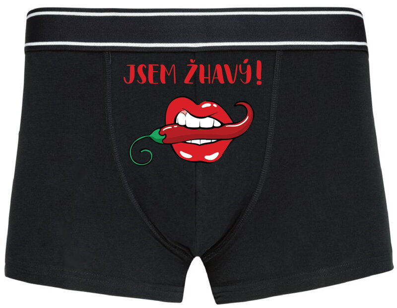 Pánské boxerky s vtipným potiskem - Jsem žhavý!