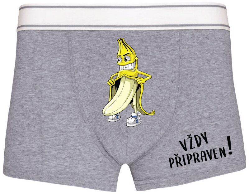 Pánské boxerky s vtipným potiskem - Vždy připraven!