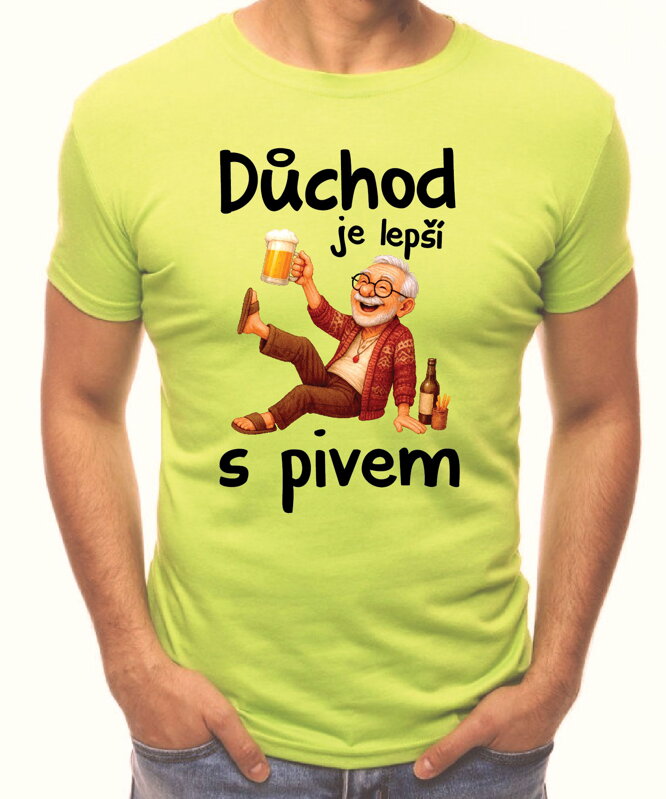 Pánske tričko - Důchod je lepší s pivem