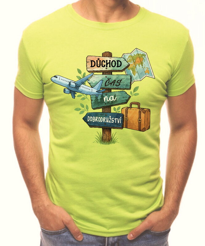 Tričko - Důchod – čas na dobrodružství