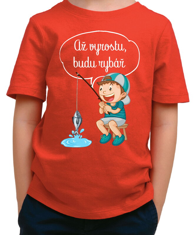 Dětské tričko - Až vyrostu, budu rybář Dětské tričko - Až vyrostu, budu rybář