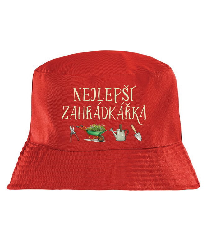 Klobouk s potiskem - Nejlepší zahrádkářka