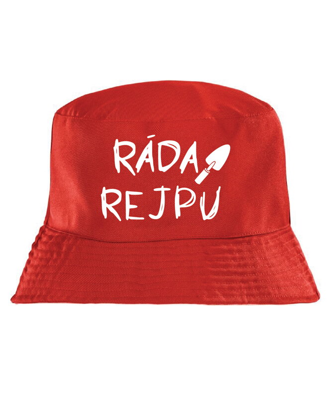 Klobouk s potiskem - Ráda rejpu