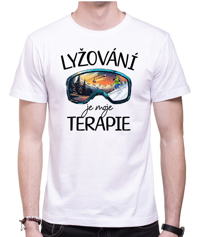 Tričko - Lyžování je moje terapie