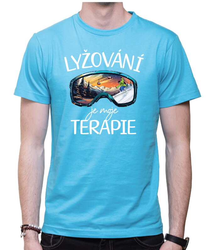 Tričko - Lyžování je moje terapie