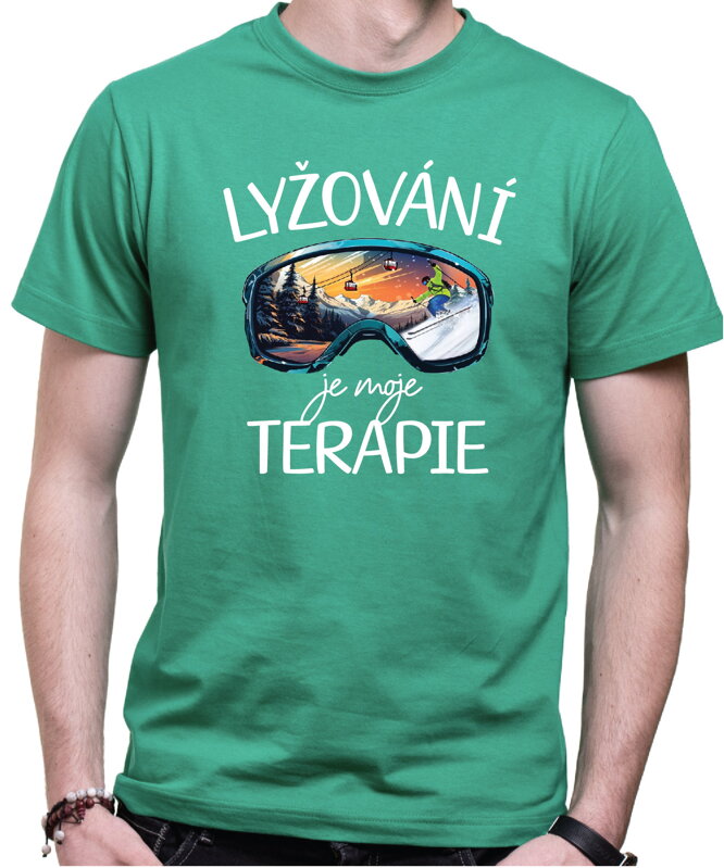 Tričko - Lyžování je moje terapie