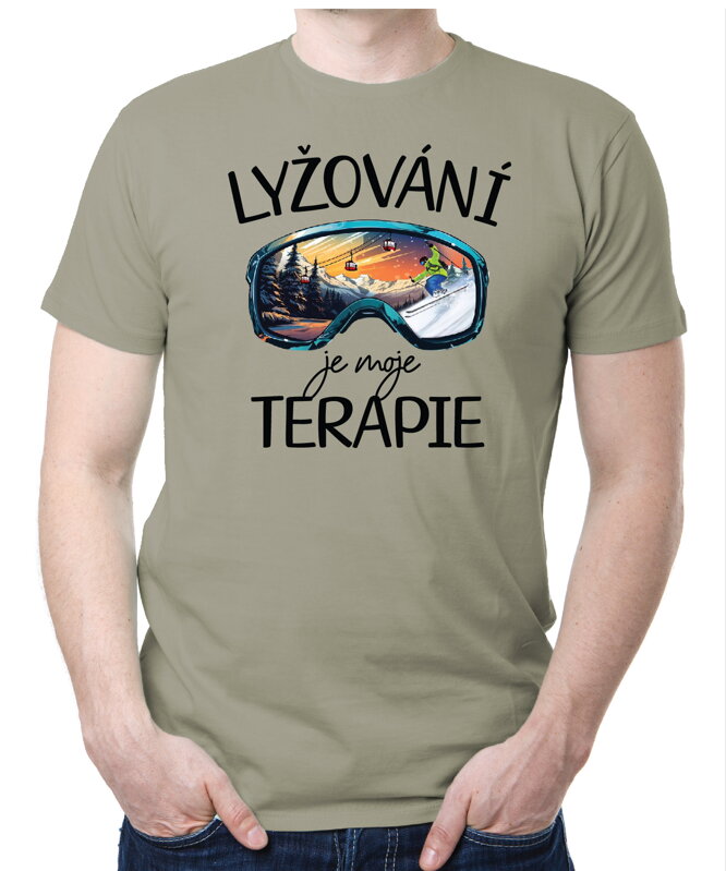 Tričko - Lyžování je moje terapie