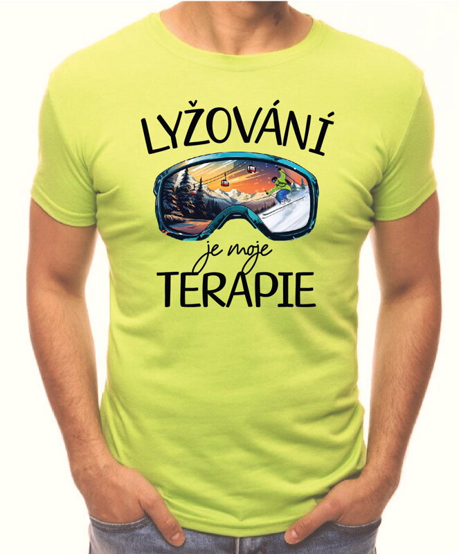 Tričko - Lyžování je moje terapie