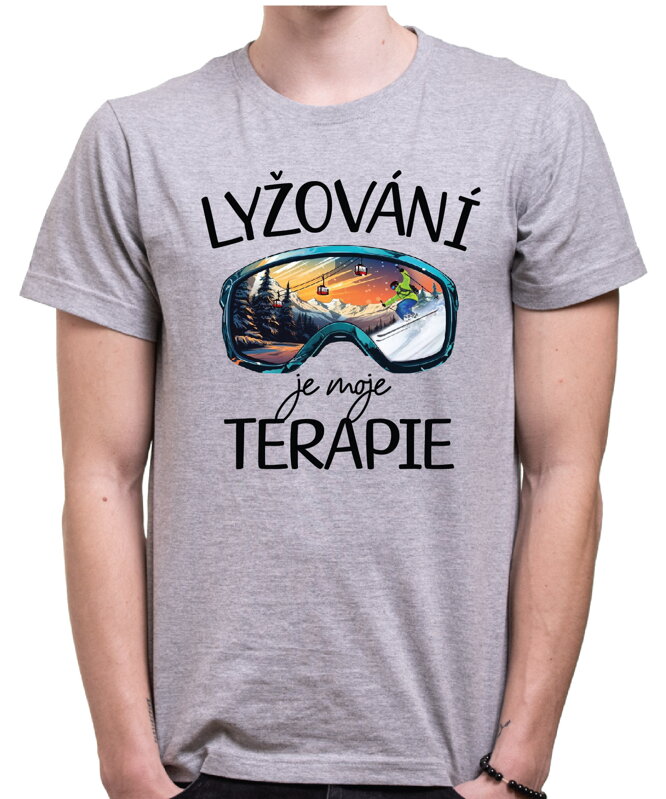 Tričko - Lyžování je moje terapie