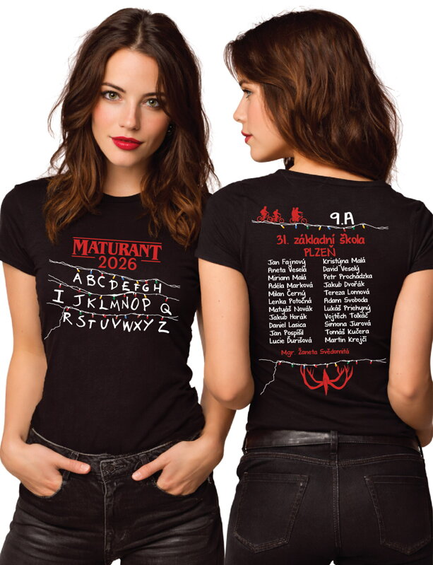 Maturitní tričko - Svetlá STRANGER THINGS