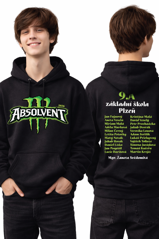 Absolventská mikina - Zelený street art 